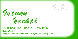istvan hechtl business card